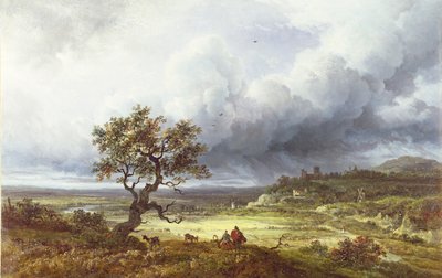 Campagna sotto un cielo tempestoso da Georges Michel